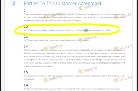 FXCC broker did not process