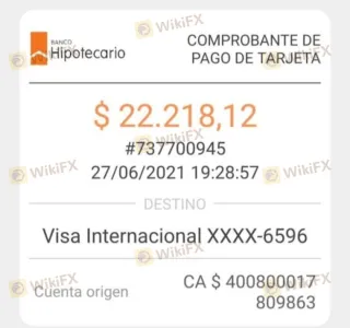 Withdraw via wire bank