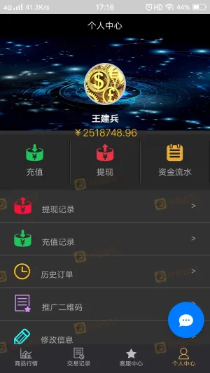 微信好友利用阿曼那资本,骗我充金
