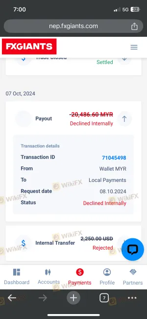 WITHDRAW REJECT