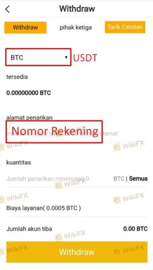 Cannot withdraw money